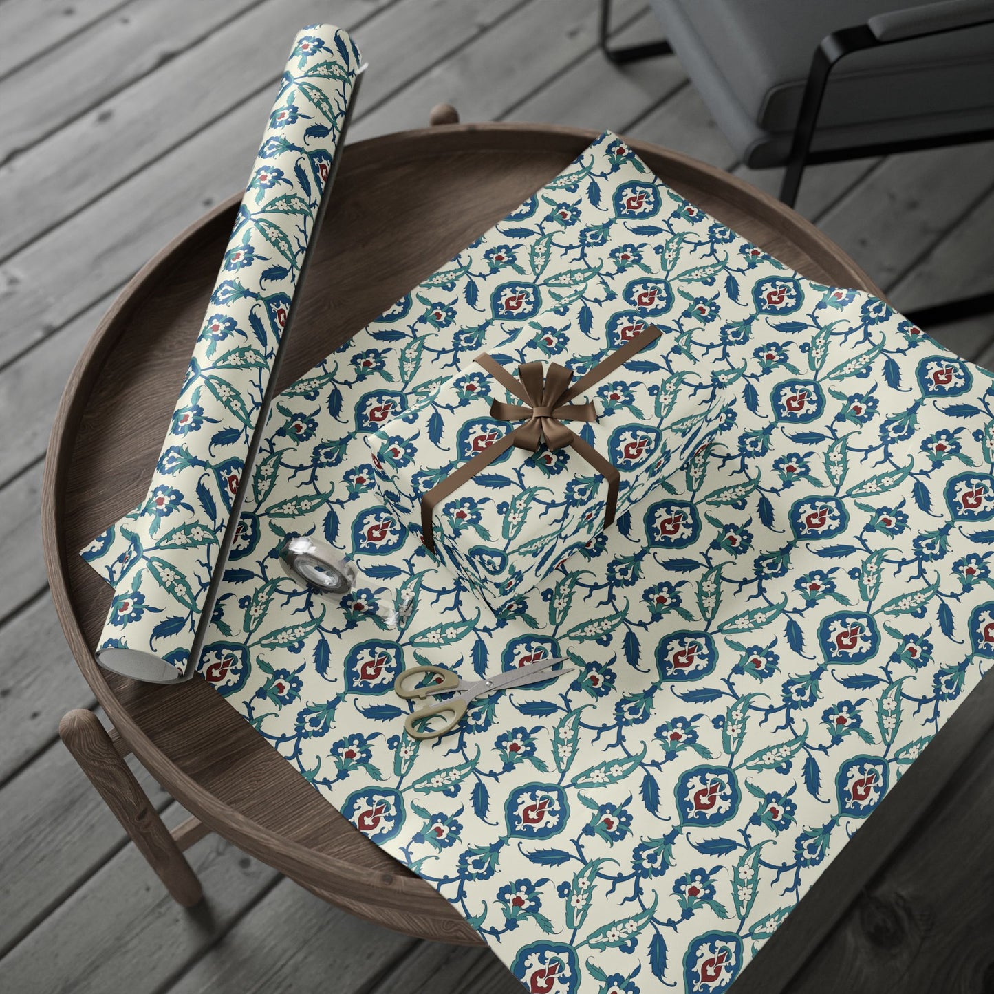 Wrapping Paper - Islamic Ottoman Floral Pattern Gift Wrap Papers