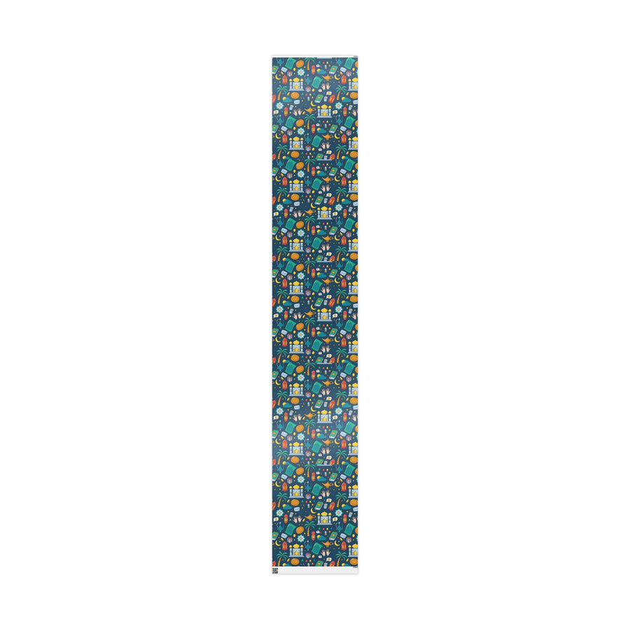 Colorful Islamic Gift Wrapping Paper – Festive Eid & Ramadan Doodle Design – Taqwa Arts