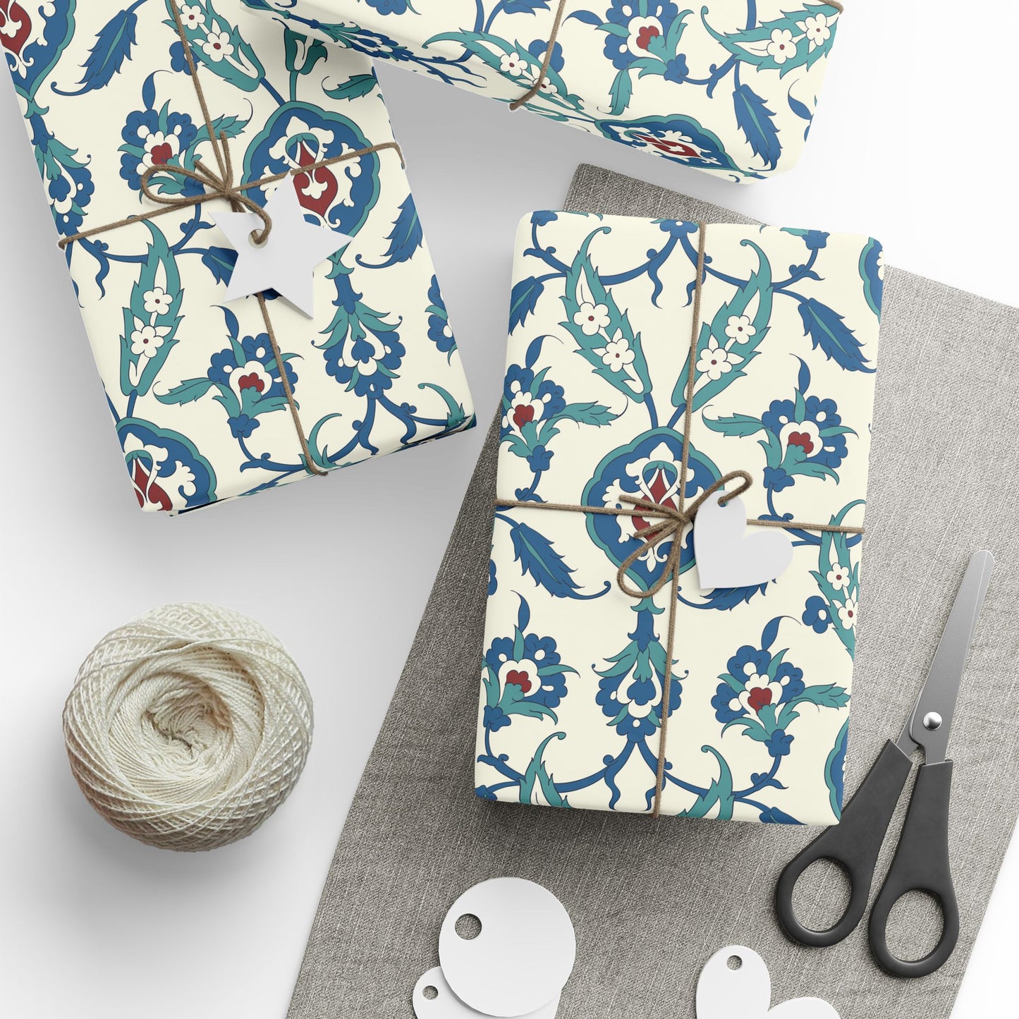 Wrapping Paper - Islamic Ottoman Floral Pattern Gift Wrap Papers