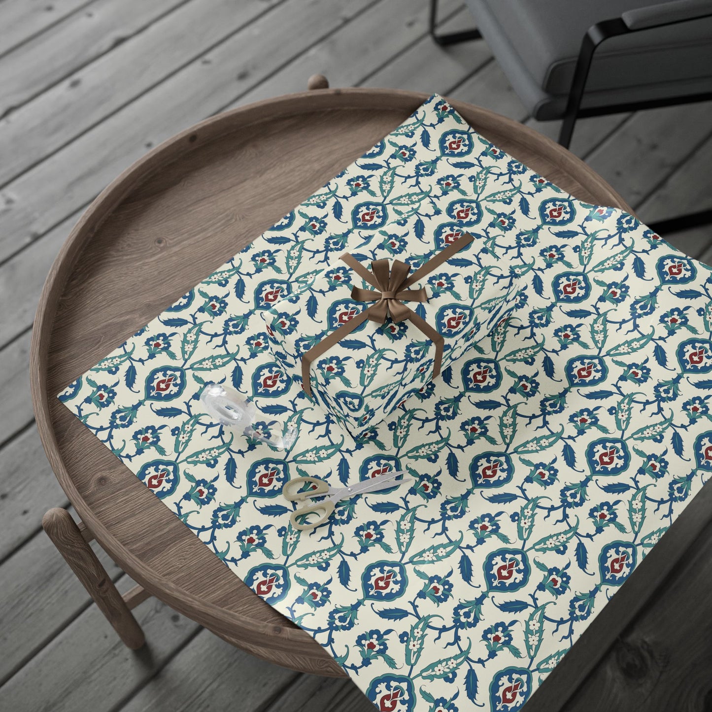 Wrapping Paper - Islamic Ottoman Floral Pattern Gift Wrap Papers