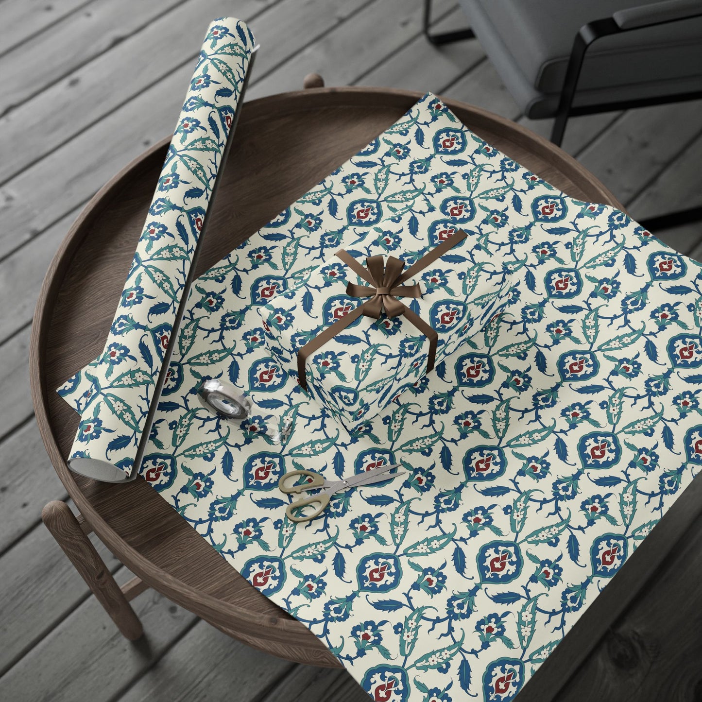 Wrapping Paper - Islamic Ottoman Floral Pattern Gift Wrap Papers