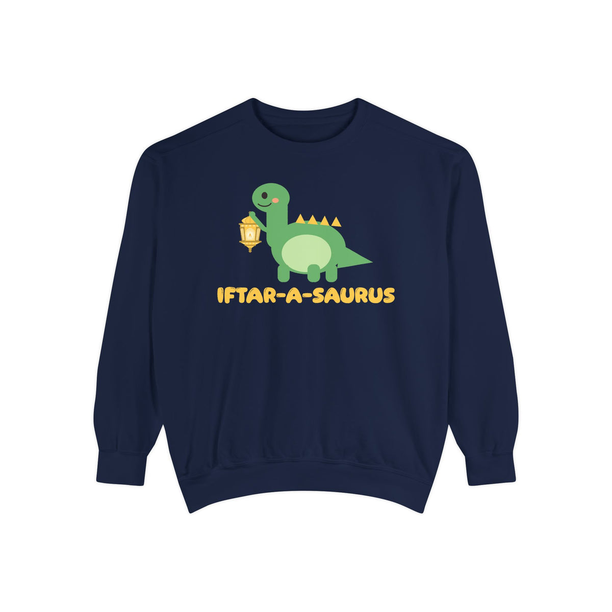 Iftar-A-Saurus Ramadan Sweatshirt | Ramadan Kids Dinosaur Lantern Dino Pun | AdabStars Islamic Kids Apparel