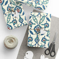 Wrapping Paper - Islamic Ottoman Floral Pattern Gift Wrap Papers back view – Taqwa Arts