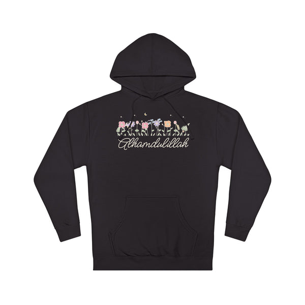 Alhamdulillah Meadow Flowers Islamic Hoodie in Black – AdabStars