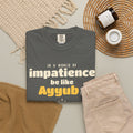 Be Like Ayyub (AS) Heavyweight Tee | Prophet Ayyub (Job) Patience Story, Qur'an 38:41-44 on the Back | AdabStars