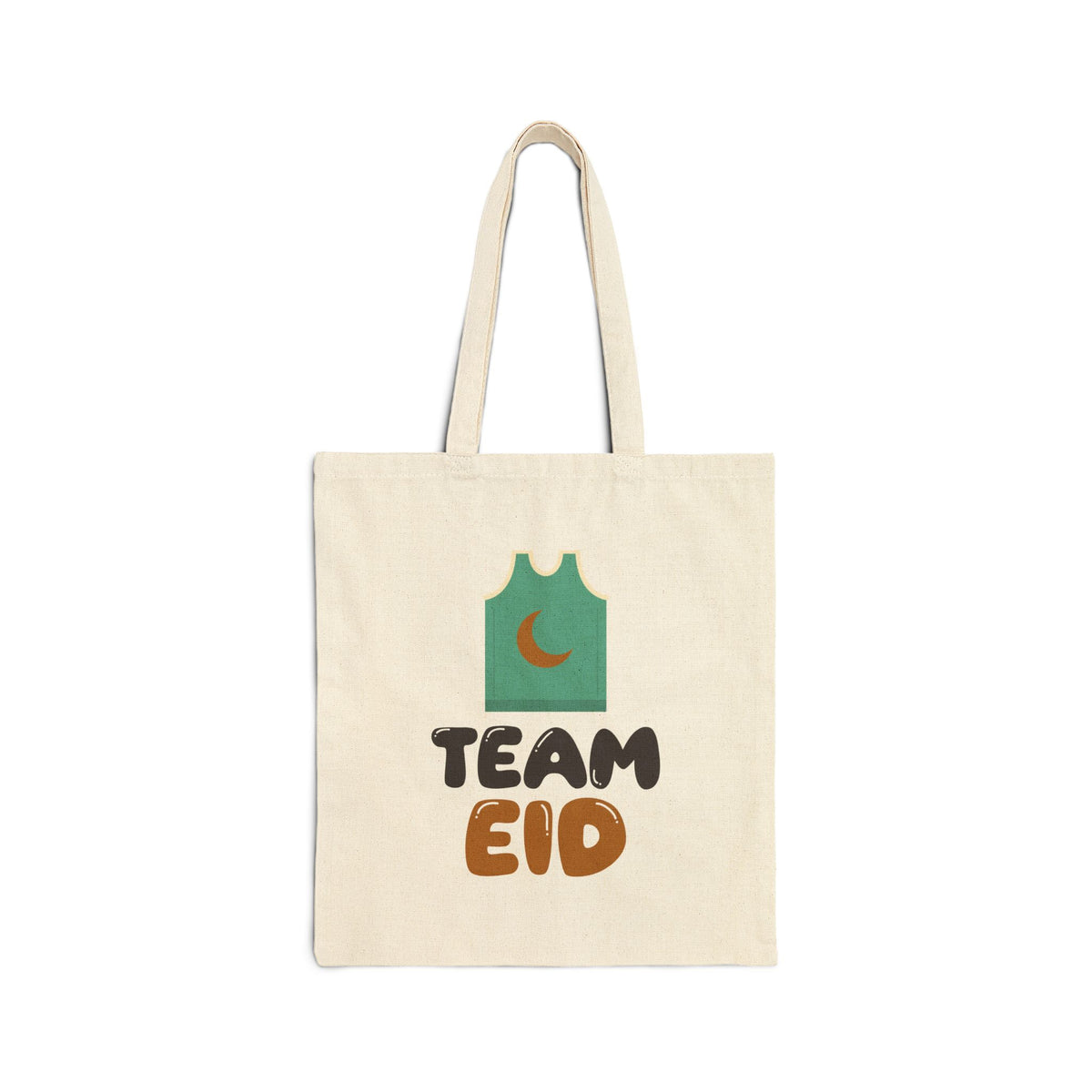 Team Eid Double-Sided Tote Bag | Basketball Jersey Crescent Moon Family Matching | AdabStars Islamic Gifts