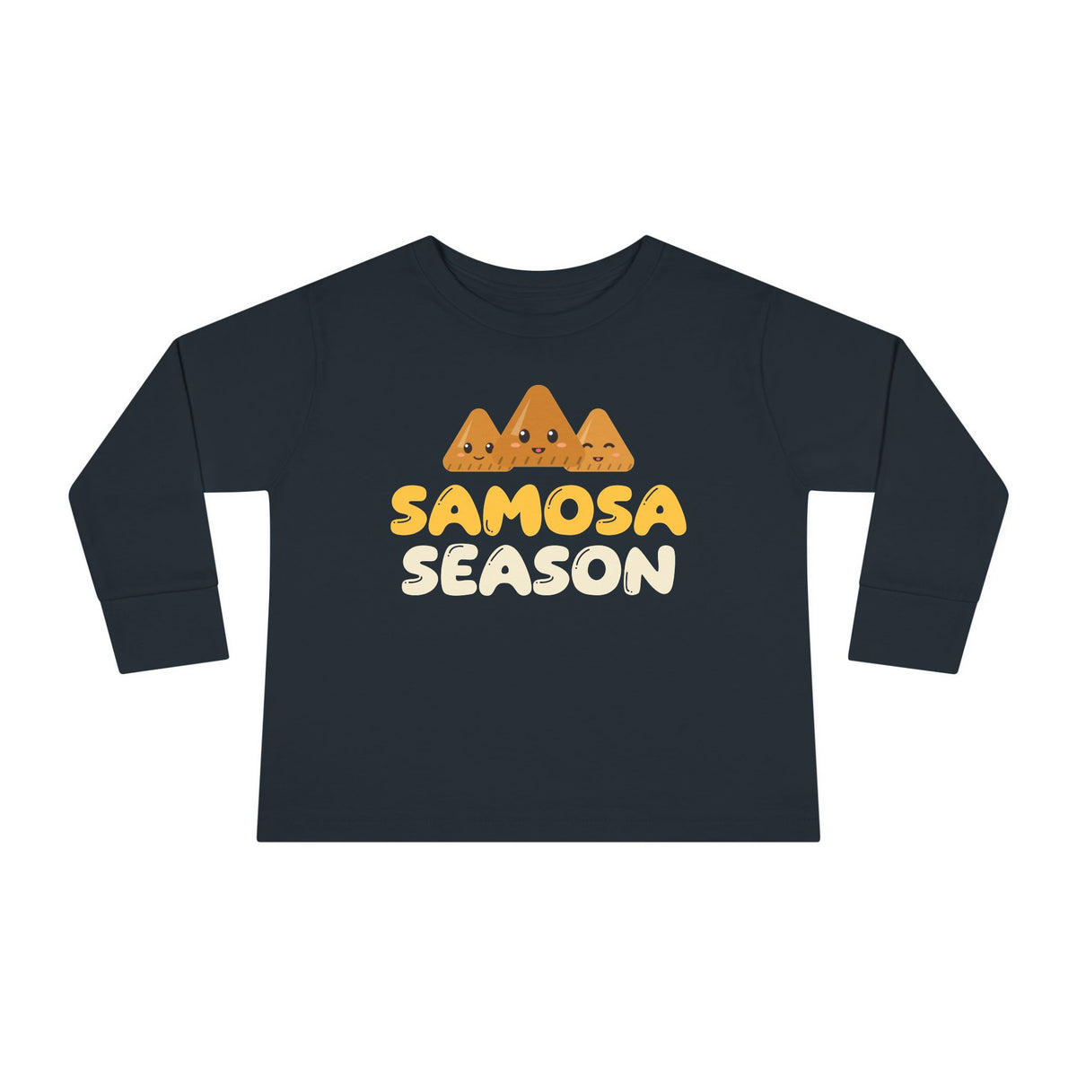 Samosa Season Ramadan Toddler Toddler Long Sleeve Shirt in Black – AdabStars