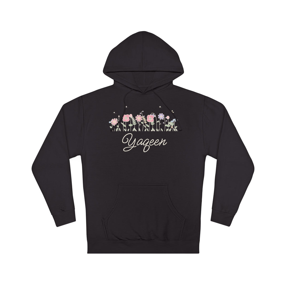Yaqeen Meadow Flowers Islamic Hoodie in Black – AdabStars