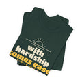 With Hardship Comes Ease Shirt, Front Print | Surah Ash-Sharh Qur'an 94:5-6 Islamic Reminder | AdabStars