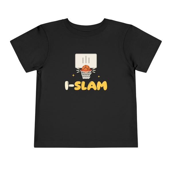 I-Slam Muslim Toddler Tee | Muslim Basketball Kids I-Slam Pun Proud Islam Hoop Dunk | AdabStars Islamic Kids Apparel