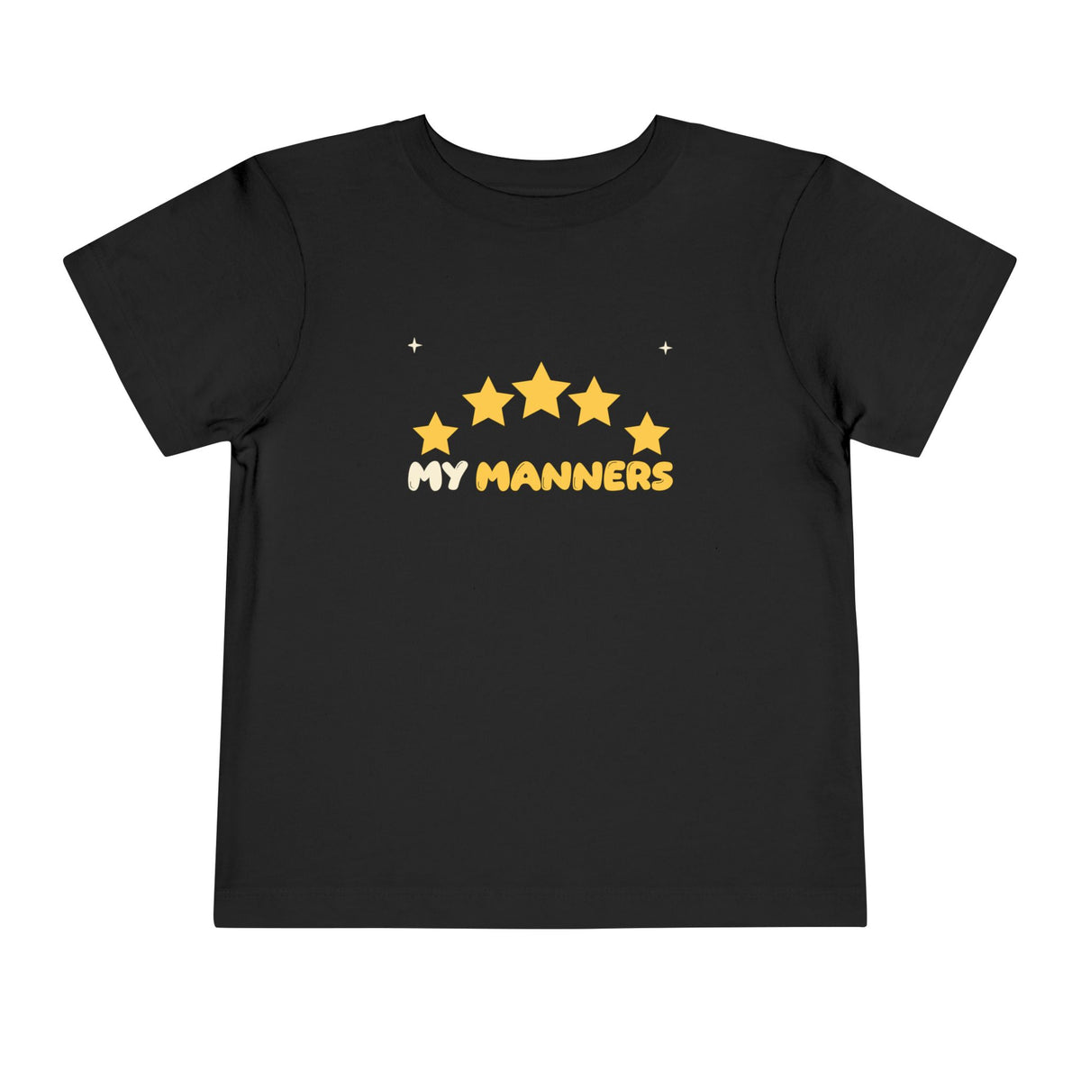 My Manners Rated Ramadan Toddler Tee | Adab Kids My Manners Top Rating Row of Stars Polite Muslim | AdabStars Islamic Kids Apparel