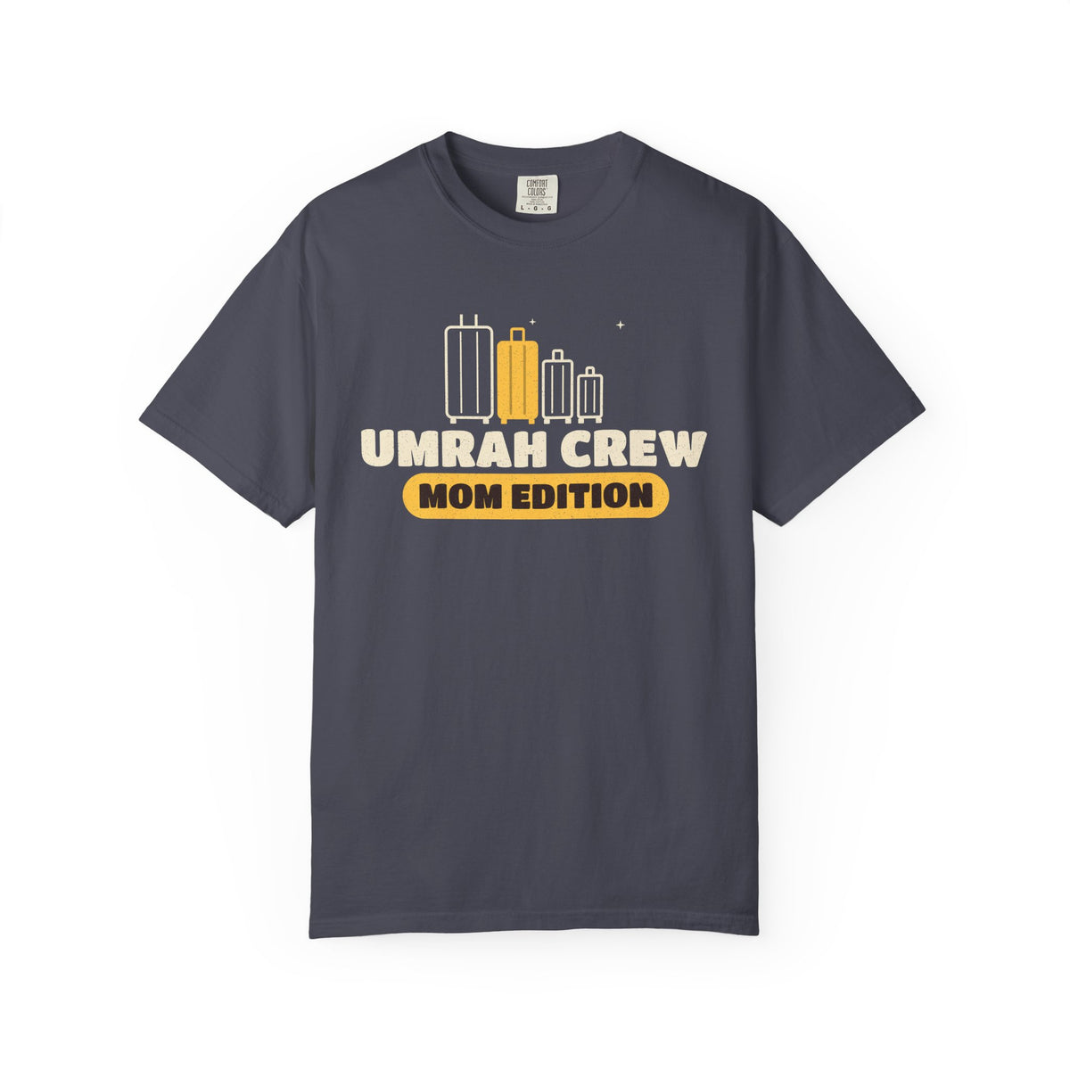 Umrah Crew Mom Edition Heavyweight T-Shirt in Navy – AdabStars