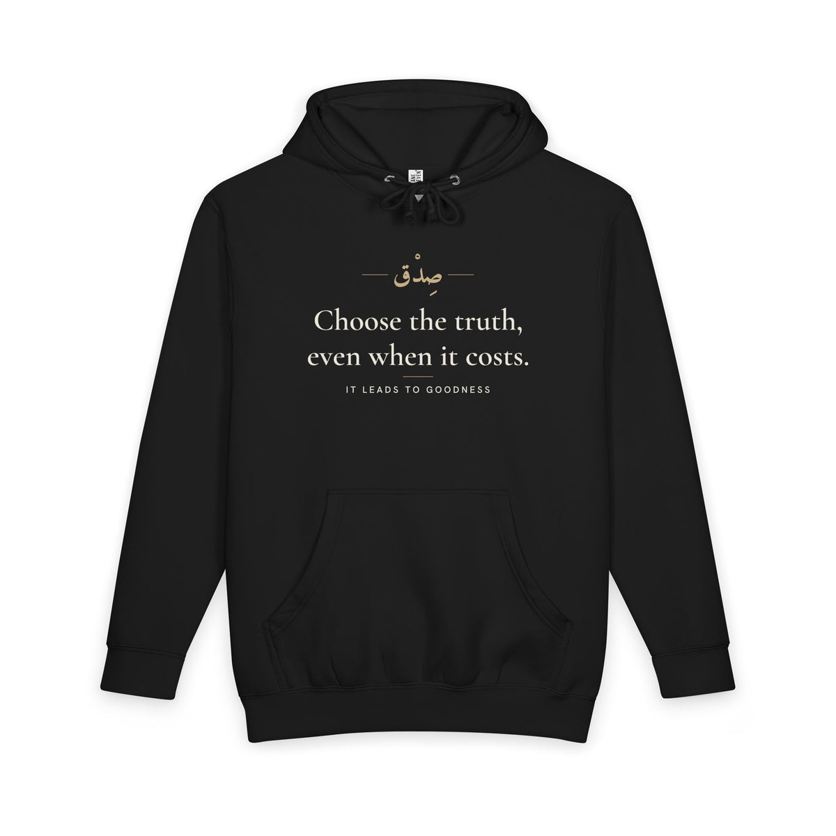 Choose the truth, even when it costs Islamic Heavyweight Premium Heavyweight Hoodie in Black – AdabStars