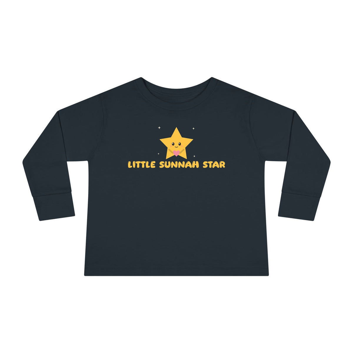 Little Sunnah Star Islamic Toddler Toddler Long Sleeve Shirt in Black – AdabStars