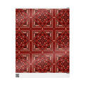 Red Tatreez Palestinian Style Gift Wrapping Paper – Traditional Embroidery Pattern for Eid, Ramadan & Special Occasions back 