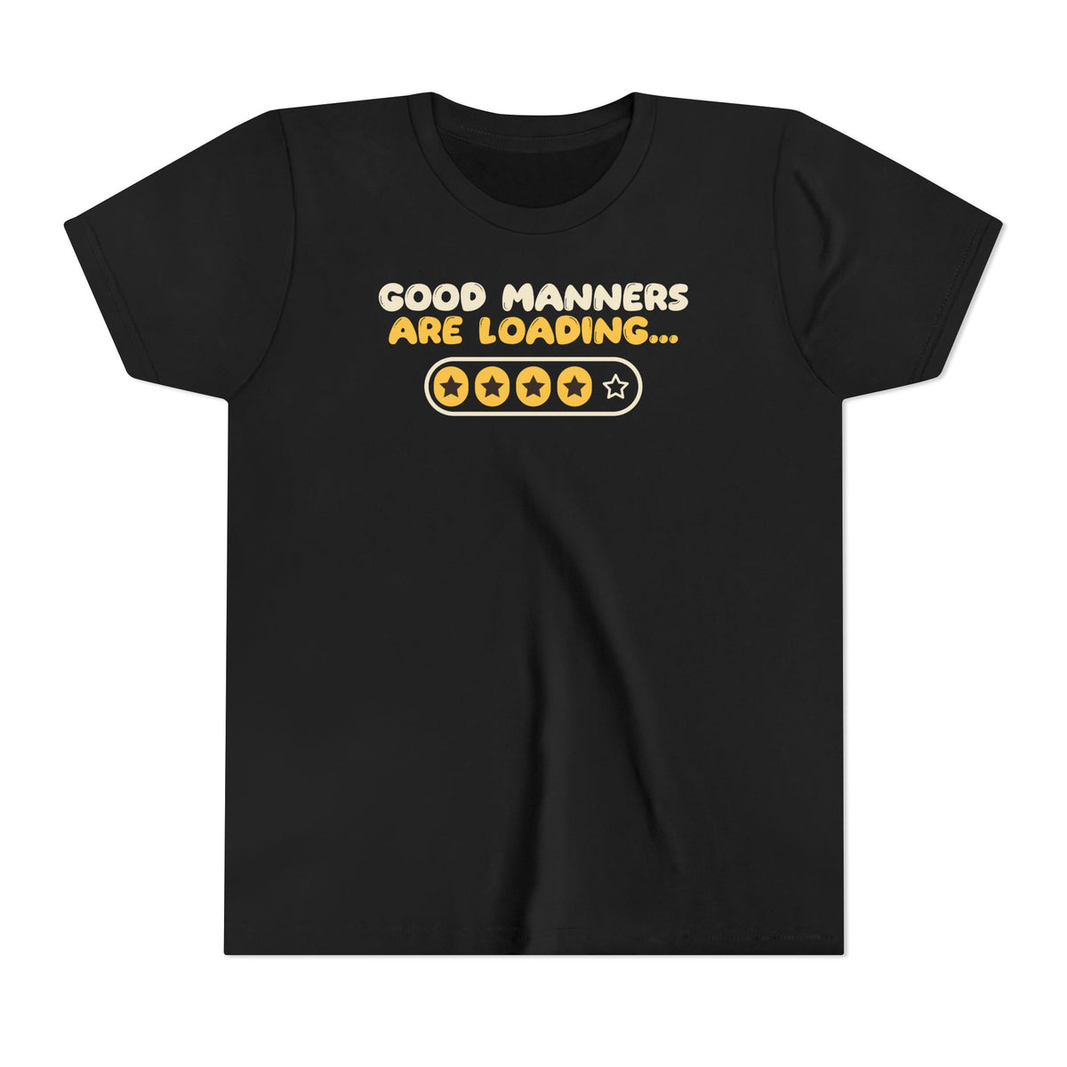 Manners Loading Ramadan Kids Tee | Adab Kids Good Manners Progress Bar Stars Muslim Practice | AdabStars Islamic Kids Apparel