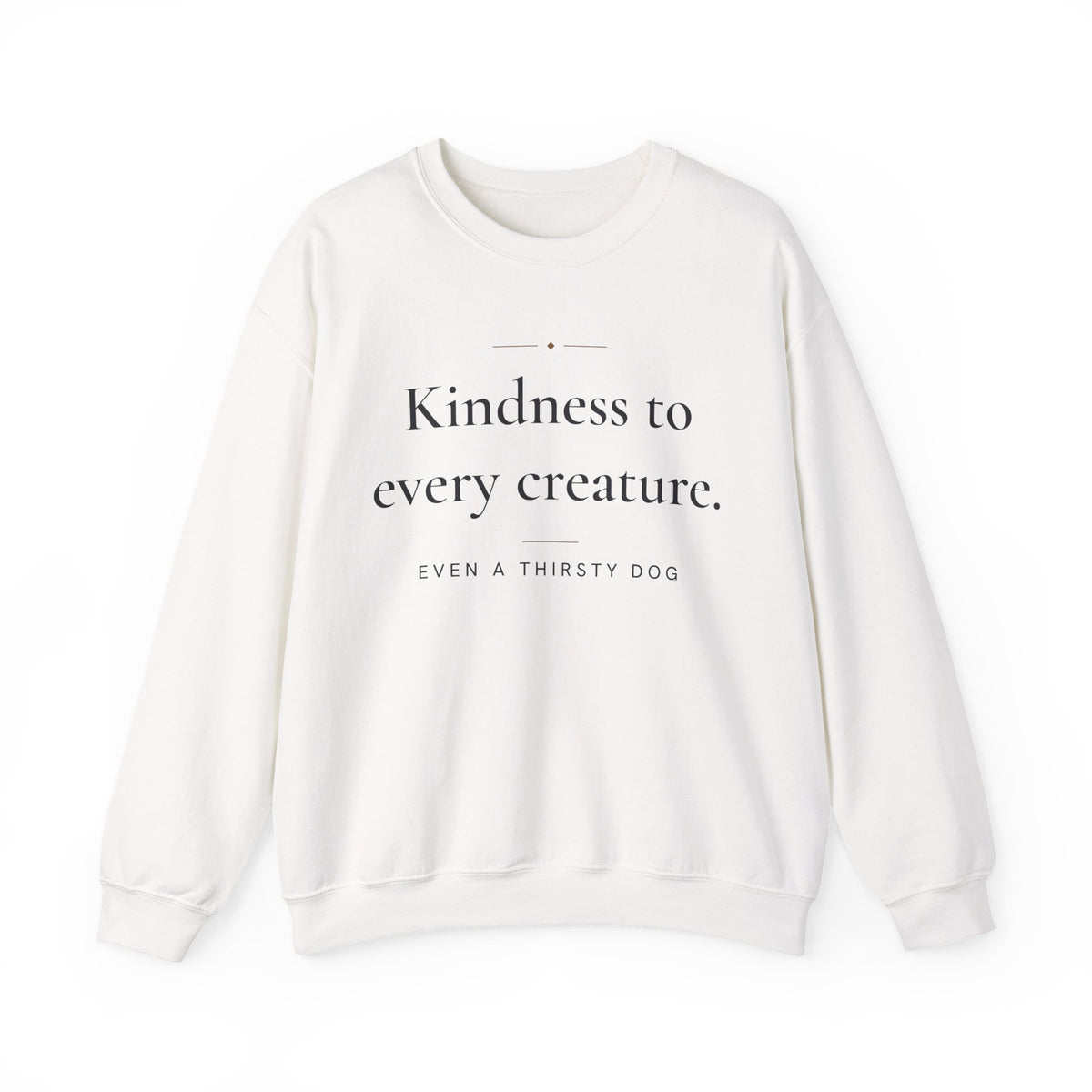 Kindness to every creature Islamic Crewneck Sweatshirt in White, front and back print – AdabStars