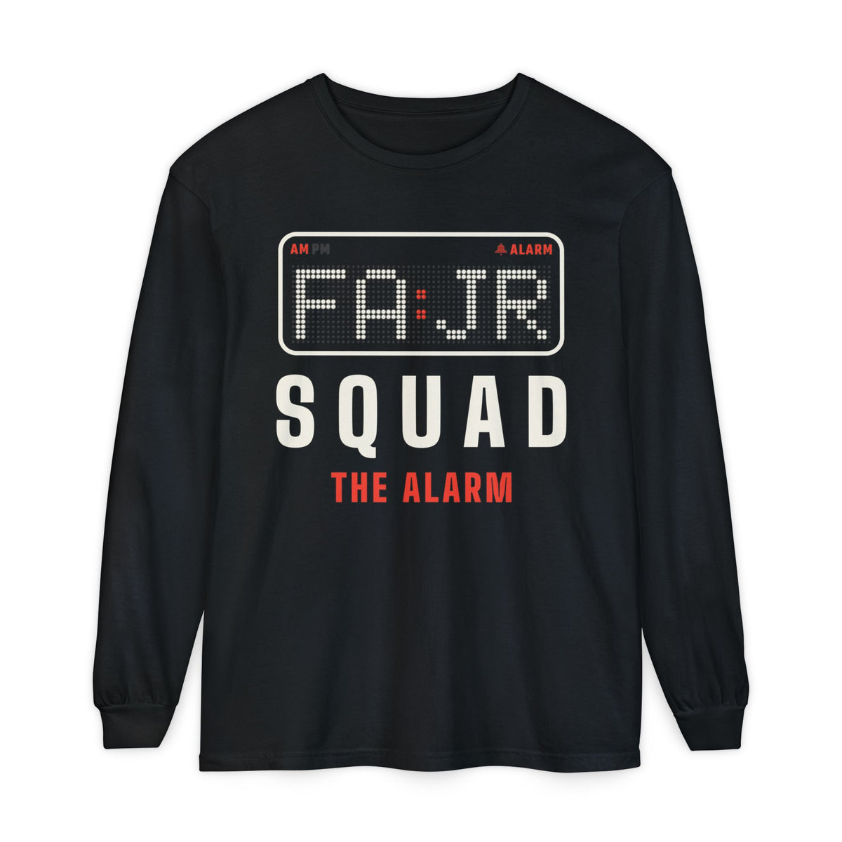 Fajr Squad: The Alarm Islamic Heavyweight Long Sleeve Shirt in Black – AdabStars