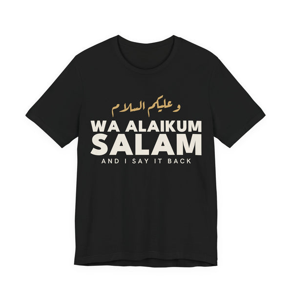 Wa Alaikum Salam Islamic Unisex T-Shirt in Black – AdabStars
