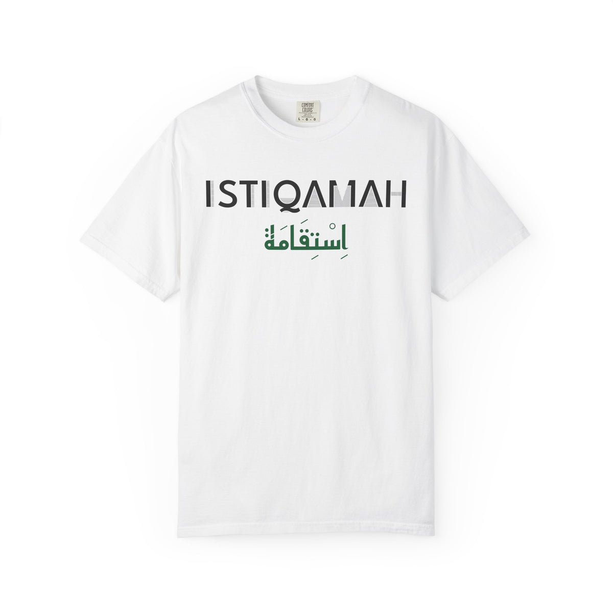 Istiqamah Dual Language Islamic Heavyweight T-Shirt in White – AdabStars