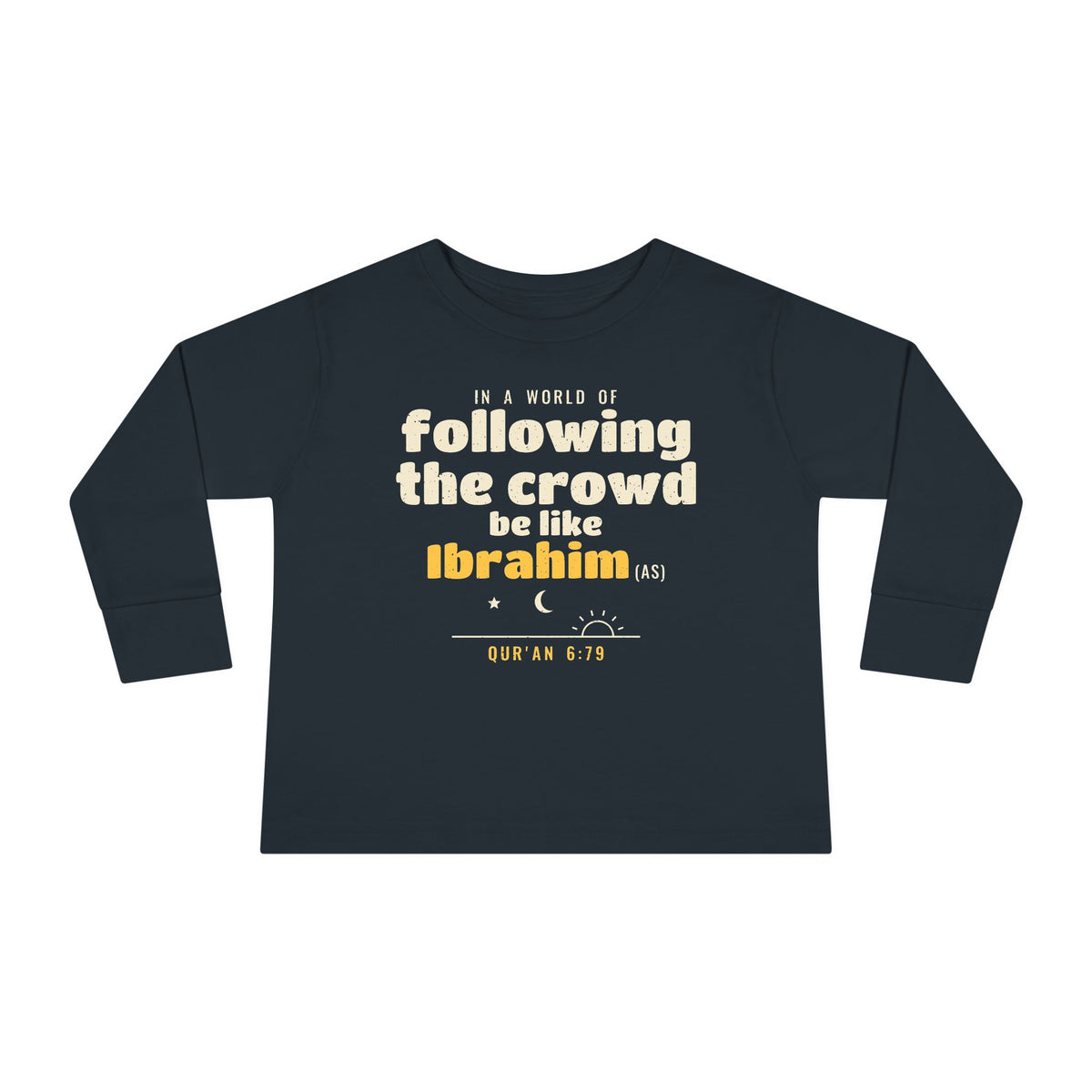 Be Like Ibrahim (AS) Toddler Toddler Long Sleeve Shirt in Black – AdabStars
