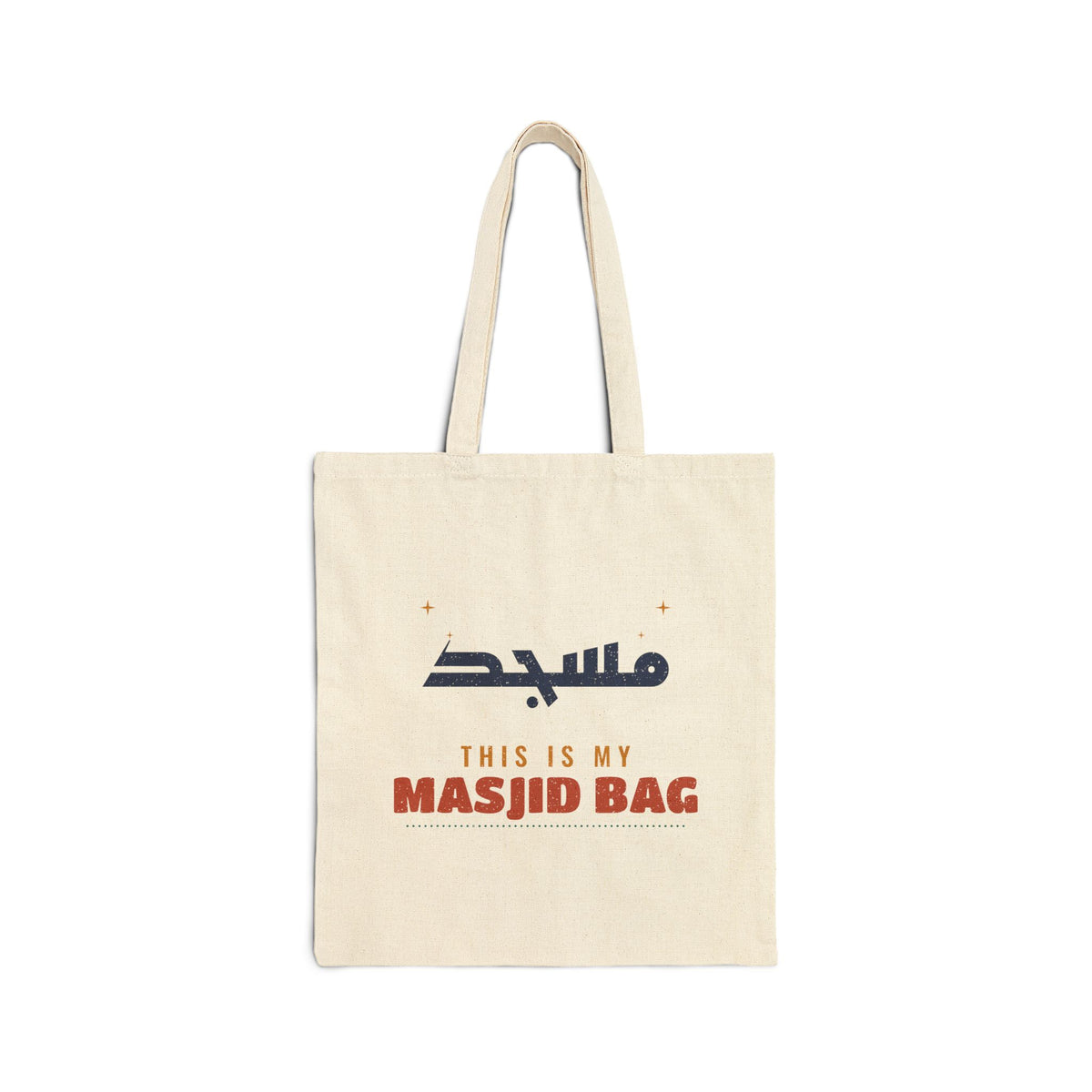 This Is My Masjid Bag Arabic and English Canvas Tote Bag in Natural, one-sided print – AdabStars