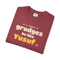 Be Like Yusuf (AS) Heavyweight Tee | Prophet Yusuf (Joseph) Forgiveness Story, Qur'an 12:90-92 on the Back | AdabStars