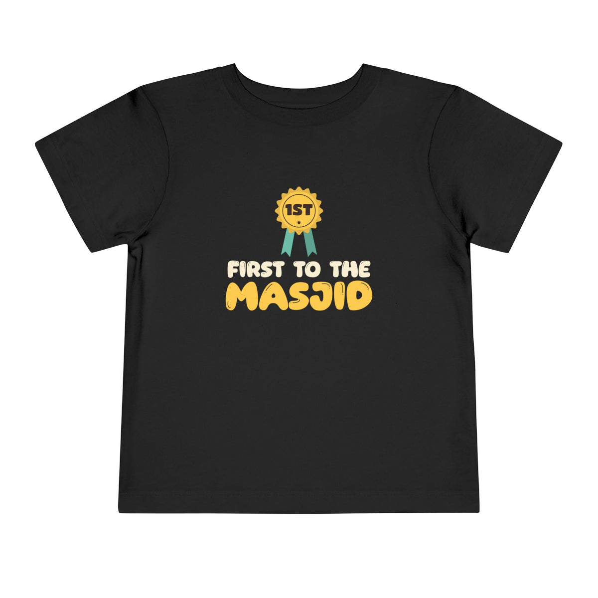 First to the Masjid Islamic Toddler T-Shirt in Black – AdabStars