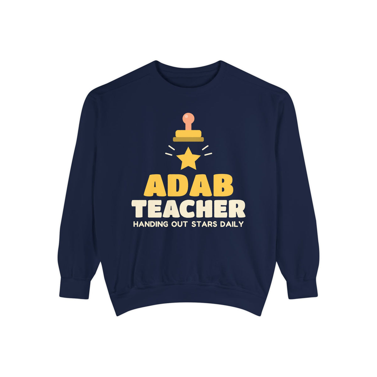 Adab Teacher Ramadan Sweatshirt | Islamic School Star Stamp Muslim Educator | AdabStars Islamic Apparel