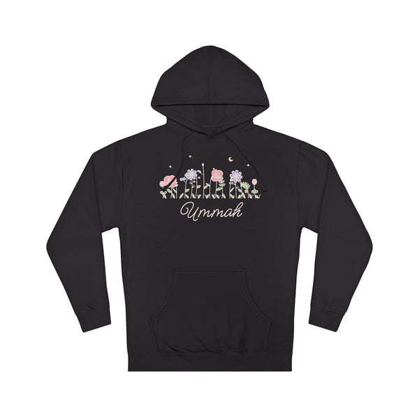 Ummah Meadow Flowers Islamic Hoodie in Black – AdabStars
