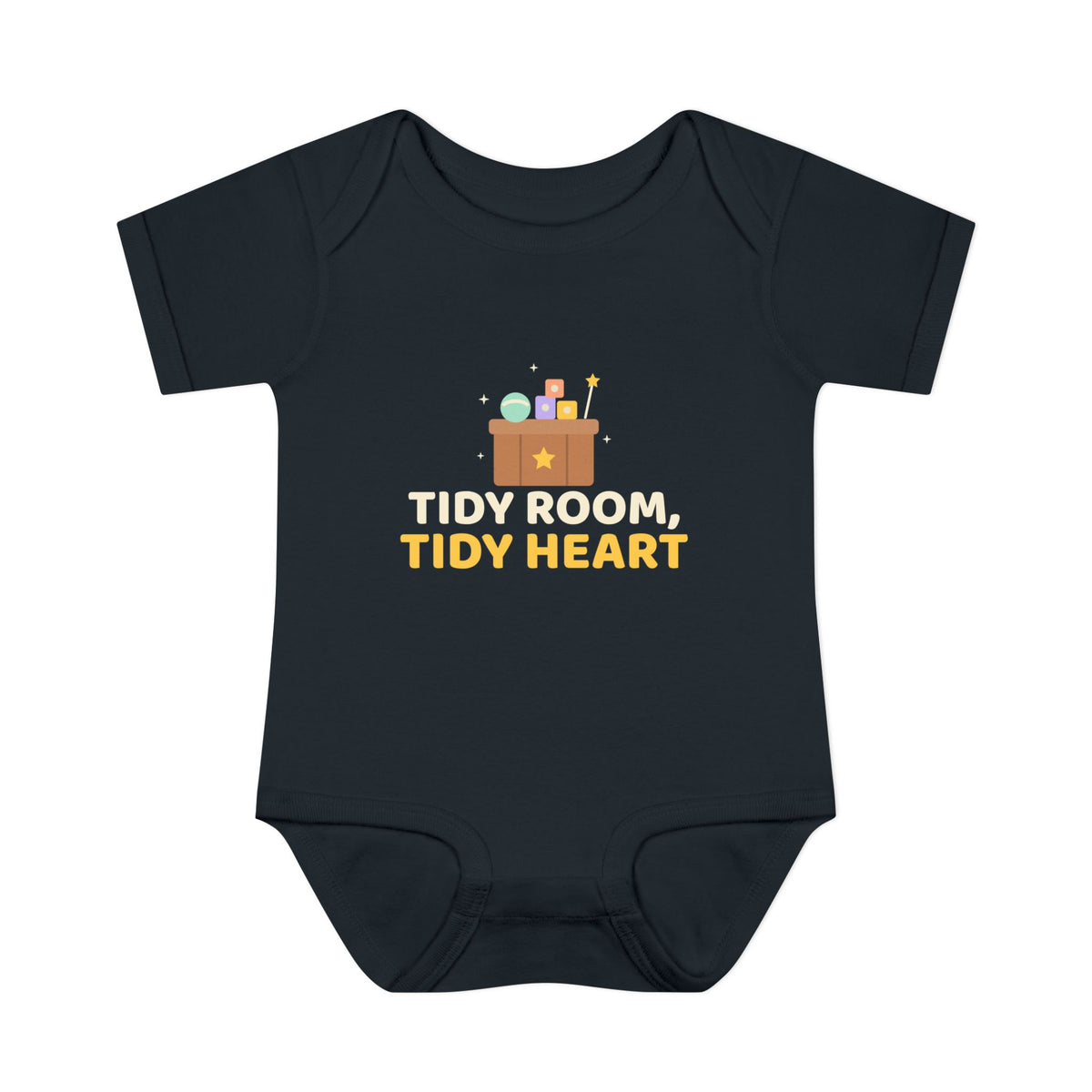 Tidy Room Tidy Heart Islamic Baby Bodysuit in Black – AdabStars
