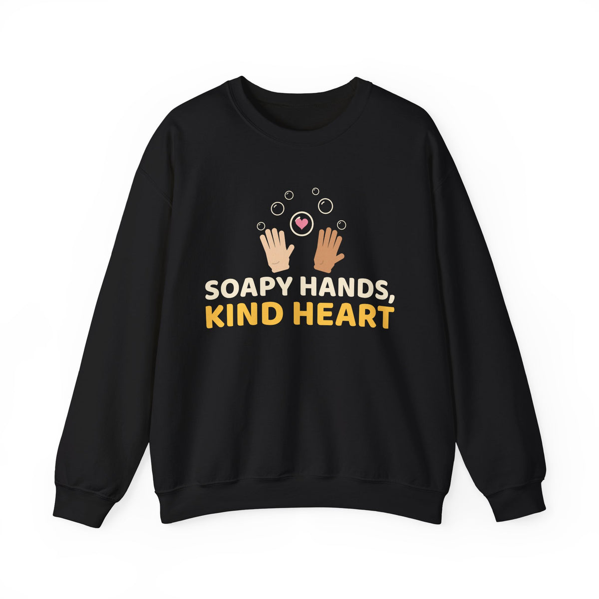 Soapy Hands Kind Heart Islamic Crewneck Sweatshirt in Black – AdabStars
