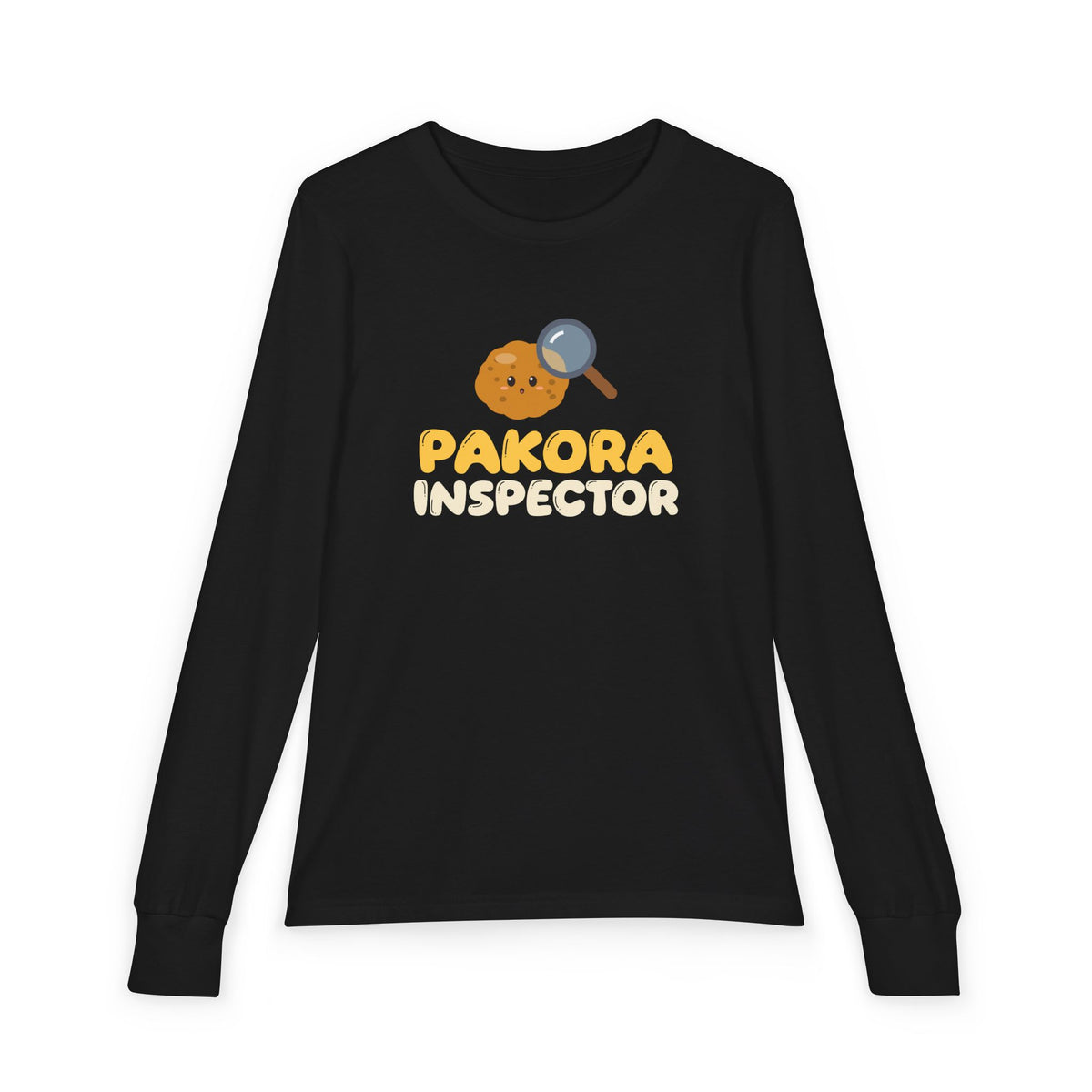 Pakora Inspector Ramadan Kids Long Sleeve Shirt | Ramadan Iftar Funny Desi Food Pakistani | AdabStars Islamic Apparel