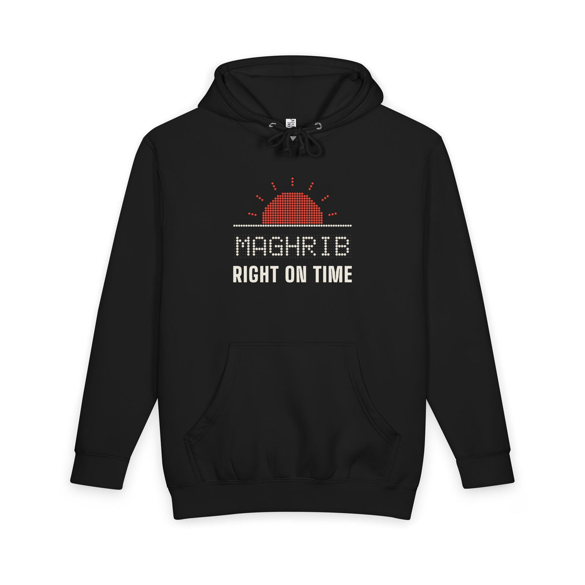 Maghrib: Right on Time Islamic Heavyweight Premium Heavyweight Hoodie in Black – AdabStars