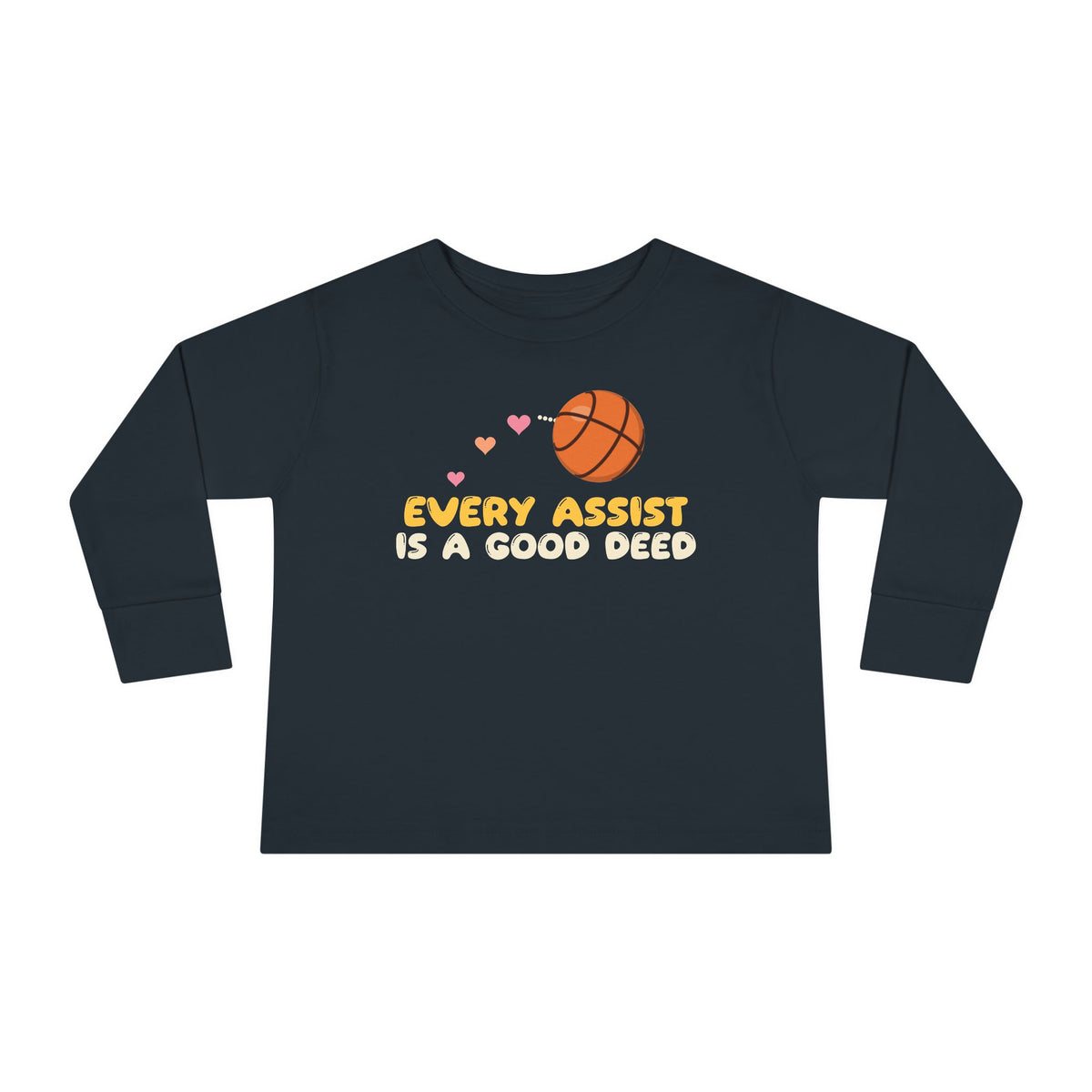 Every Assist Is A Good Deed Muslim Toddler Toddler Long Sleeve Shirt in Black – AdabStars