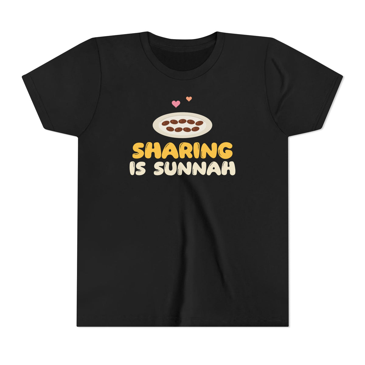 Sharing Is Sunnah Islamic Kids Tee | Muslim Kids Kindness Islamic Dates Plate | AdabStars Islamic Kids Apparel
