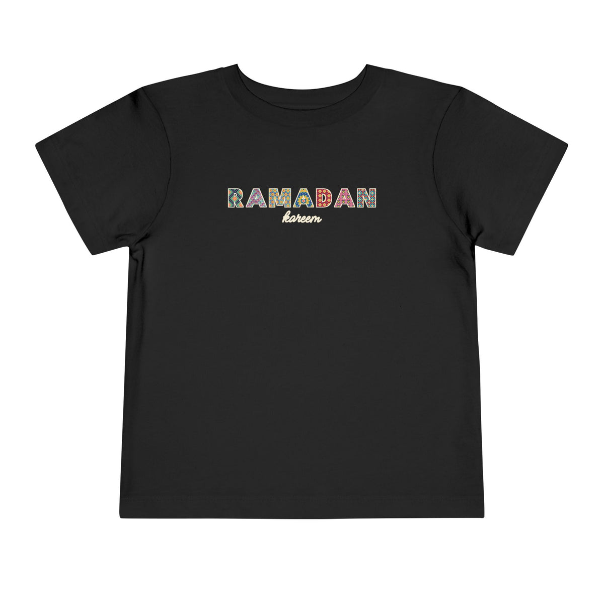 Ramadan Kareem Patterned Letters Toddler T-Shirt in Black – AdabStars