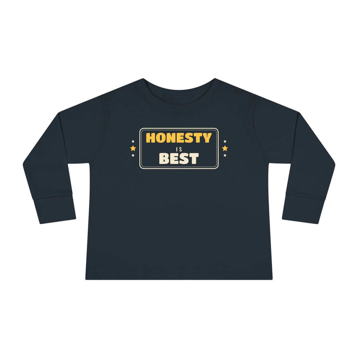 Honesty Is Best Islamic Toddler Toddler Long Sleeve Shirt in Black – AdabStars
