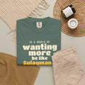 Be Like Sulayman (AS) Heavyweight Tee, Front Print | Prophet Sulayman (Solomon) Gratitude Story | AdabStars