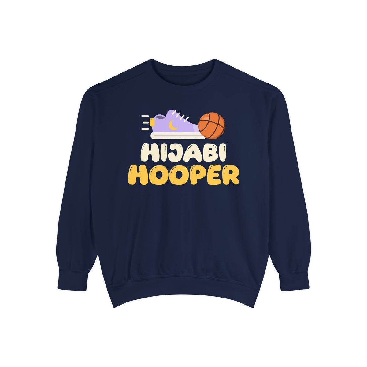 Hijabi Hooper Muslim Sweatshirt | Muslim Girls Basketball Hijabi Hooper Sneaker And Ball | AdabStars Islamic Kids Apparel
