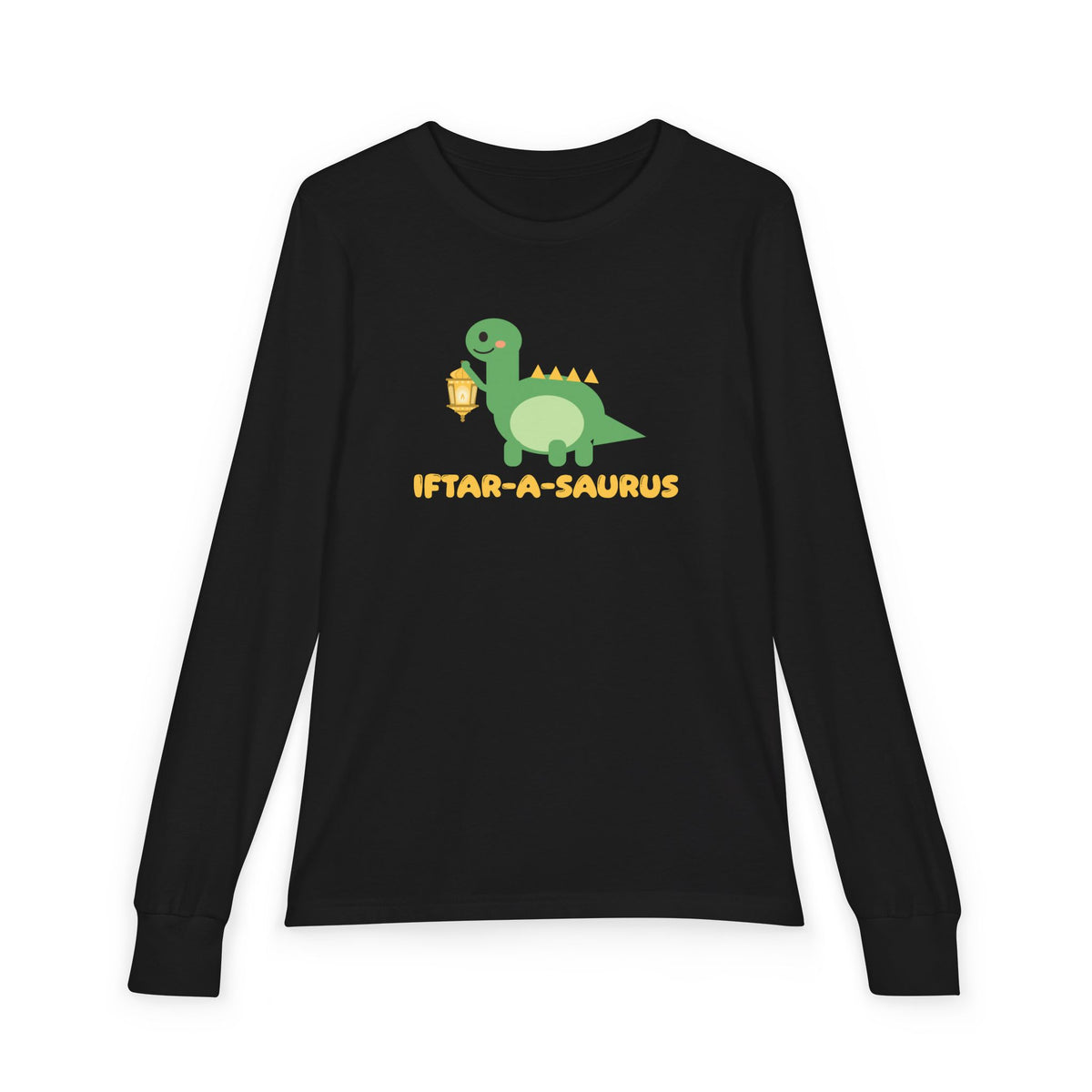 Iftar-A-Saurus Ramadan Kids Long Sleeve Shirt | Ramadan Kids Dinosaur Lantern Dino Pun | AdabStars Islamic Kids Apparel