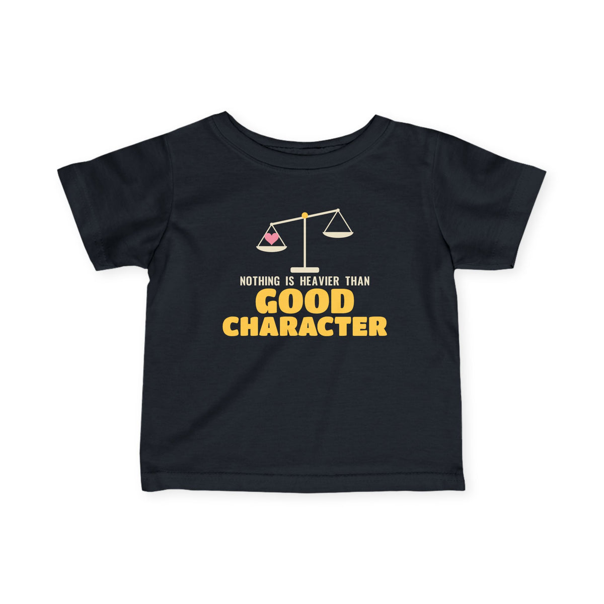 Heavier Than Good Character Islamic Baby T-Shirt in Black – AdabStars