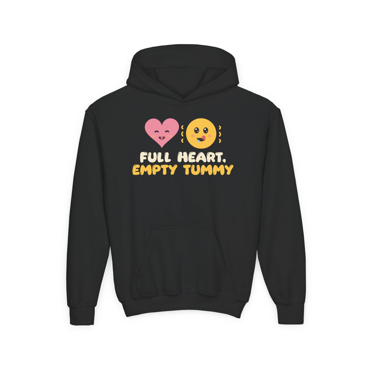 Full Heart, Empty Tummy Ramadan Kids Hoodie | Heart Empty Tummy Ramadan Kids Iftar Hungry Humor | AdabStars Islamic Kids Apparel