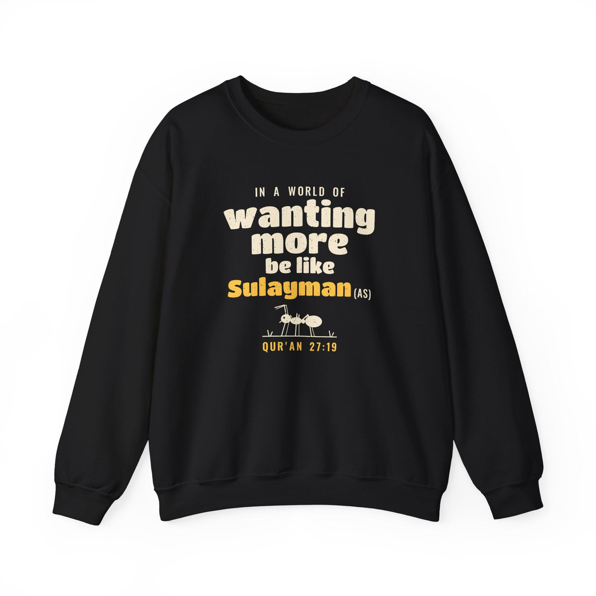 Be Like Sulayman (AS) Crewneck Sweatshirt in Black – AdabStars