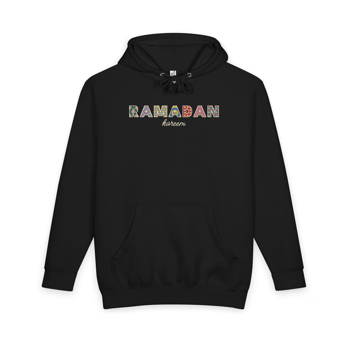 Ramadan Kareem Patterned Letters Premium Heavyweight Hoodie in Black – AdabStars