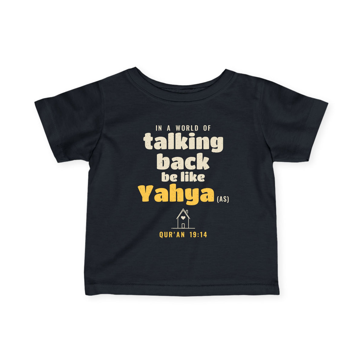 Be Like Yahya (AS) Baby T-Shirt in Black – AdabStars