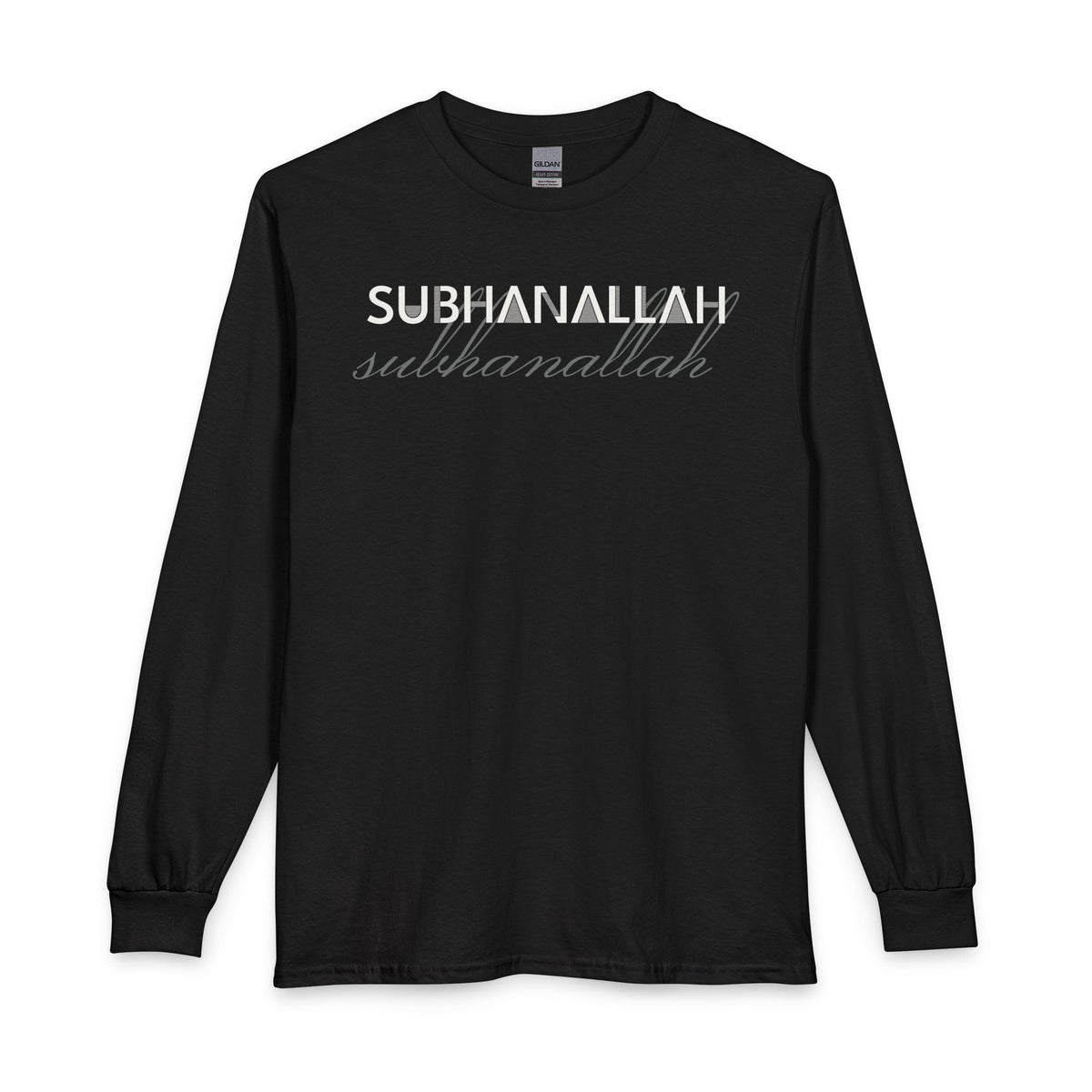 Subhanallah Islamic Long Sleeve Shirt in Black – AdabStars