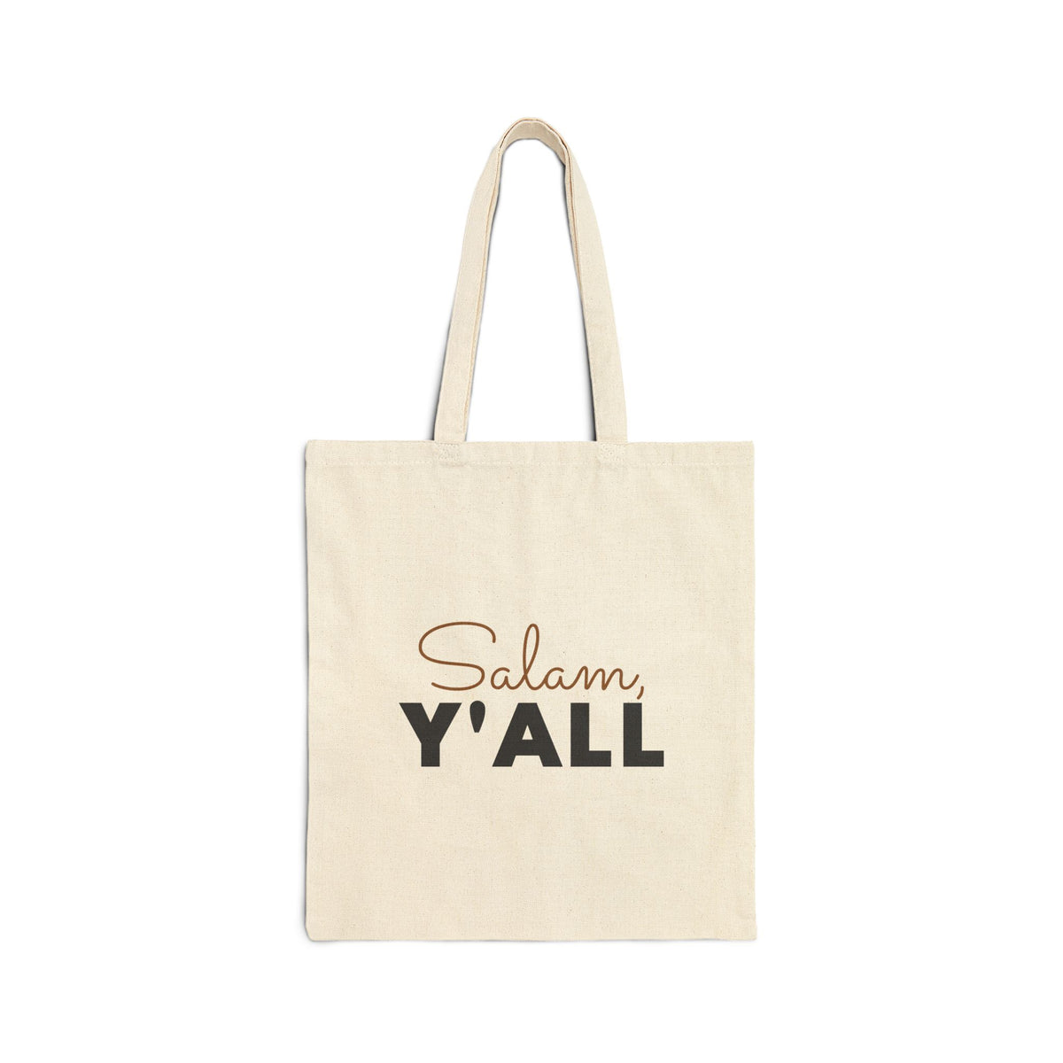 Salam, Y'all Islamic Canvas Tote Bag in Natural, double-sided print – AdabStars