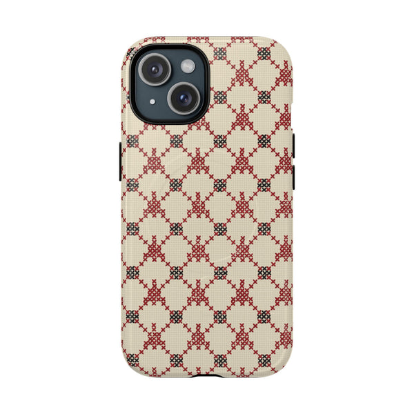 Tatreez Chicken Feet Lattice MagSafe Tough Case for iPhone – Taqwa Arts