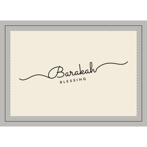 Barakah Fine Line Script Islamic Lumbar Pillow, printed on both sides – AdabStars
